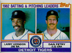 1983 Topps      261     Tigers TL#{BA: Larry Herndon#{ERA: Dan Petry#{(Che